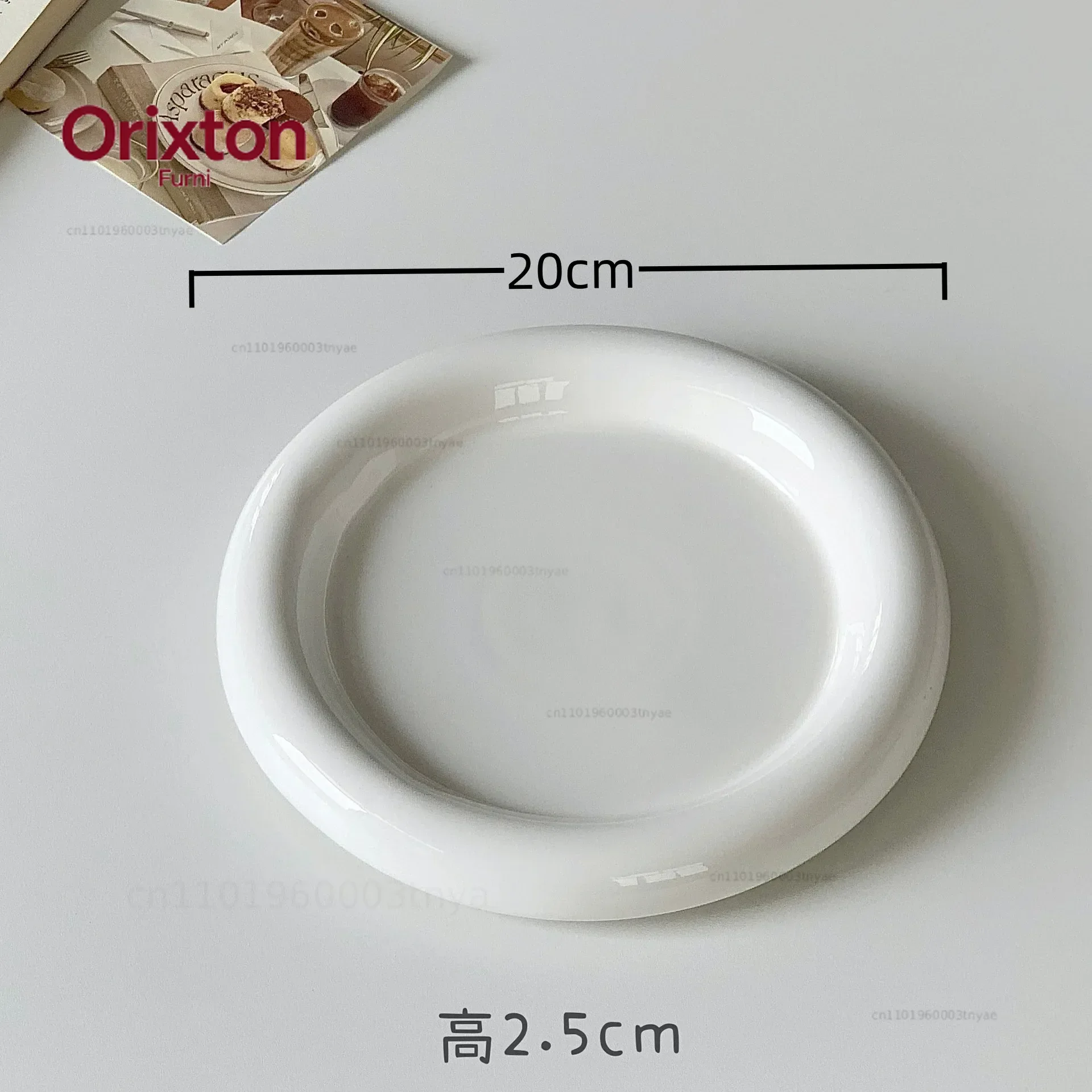 Nordic Creative Ceramic Plate Round Service Plate Steak Western Dishes Dessert Plate Unique Main Course Kitchen Tableware