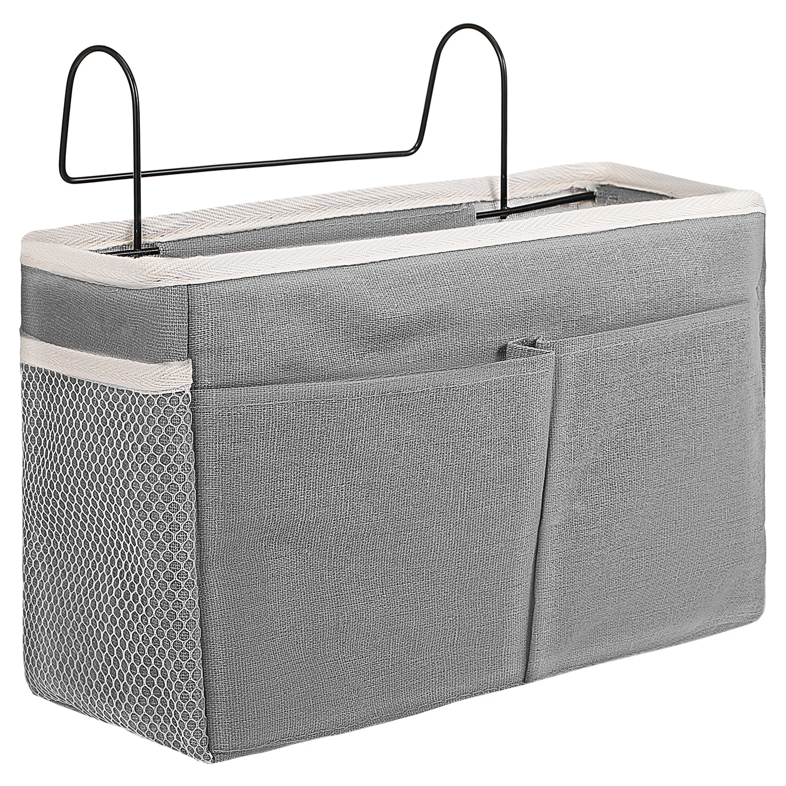 

Sofa Storage Bag Bedside Organizer Hanging Pocket Bedroom Dorm Fabric Iron Multiple Pockets Space Saving Storage
