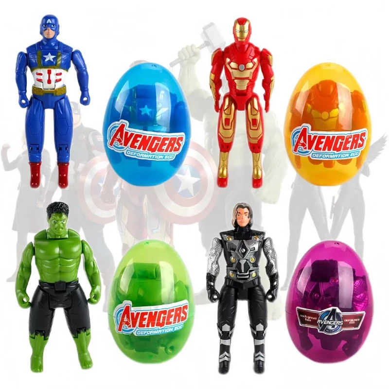 Marvel vingadores gashapon brinquedos capitão américa homem de ferro homem-aranha hulk transformando ovos brinquedos infantis & presentes do festival