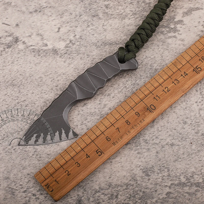 Fixed knife mini belt pocket self-defense high hardness outdoor camping fishing fruit EDC knife