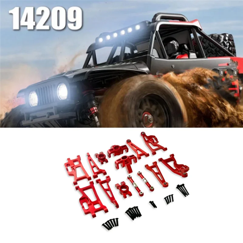 AS96-RC accesorios de coche brazo oscilante de Metal juego de actualización de copa de dirección para MJX Hyper Go 1/14 14209 14210 H14BM RC Car