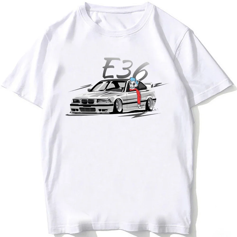 

Retro E36 M3 Lowstyle Skull Drive German E28 M5 E30 E90 E46 Car Premium T-Shirt Unisex Men Short Sleeve Boy Casual White Tees