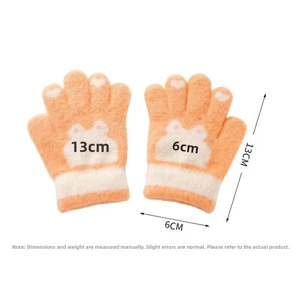 قفازات متينة لطيفة على شكل قطة للأطفال دافئة سميكة للأولاد والبنات قفازات مقاومة للبرد للخريف والشتاء #6