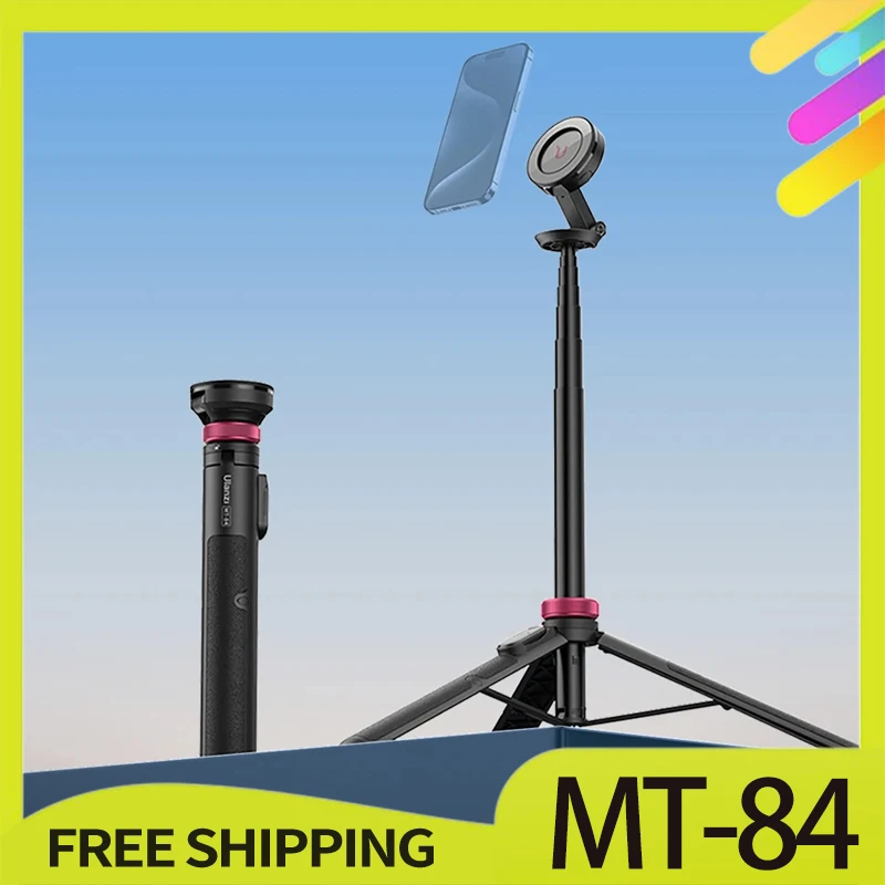 Ulanzi MT-84 Magnetic Selfie Stick Tripod 1.53M Wireless Bluetooth Remote Phone Extension Phone Live Streaming Vlog Customized