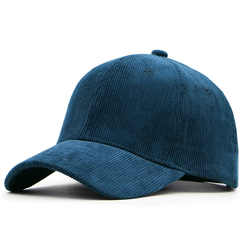 Cordmütze für Herren mit großem Kopfumfang, Baseballkappe für Herbst und Winter, Sonnenhut mit tiefem Schirm, schlichte Baseballkappe – Detail 2