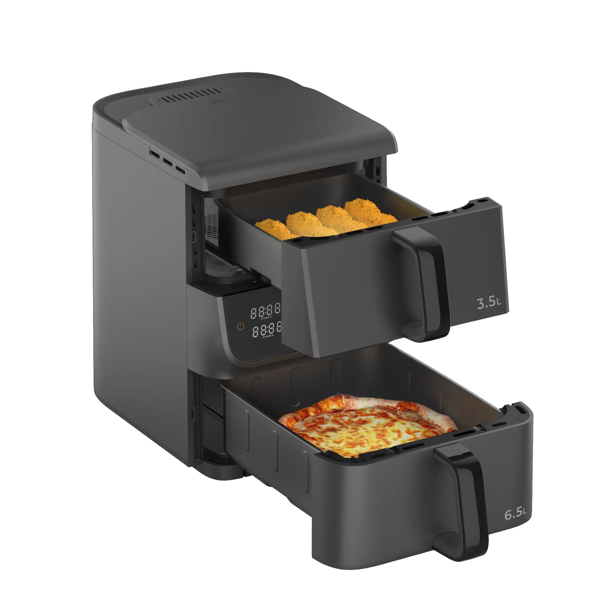 

10L Upper and Lower Dual Core Air Fryer Factory Wholesale Customized Home Kitchen Multiple Electronic Screen Heating Efficiency