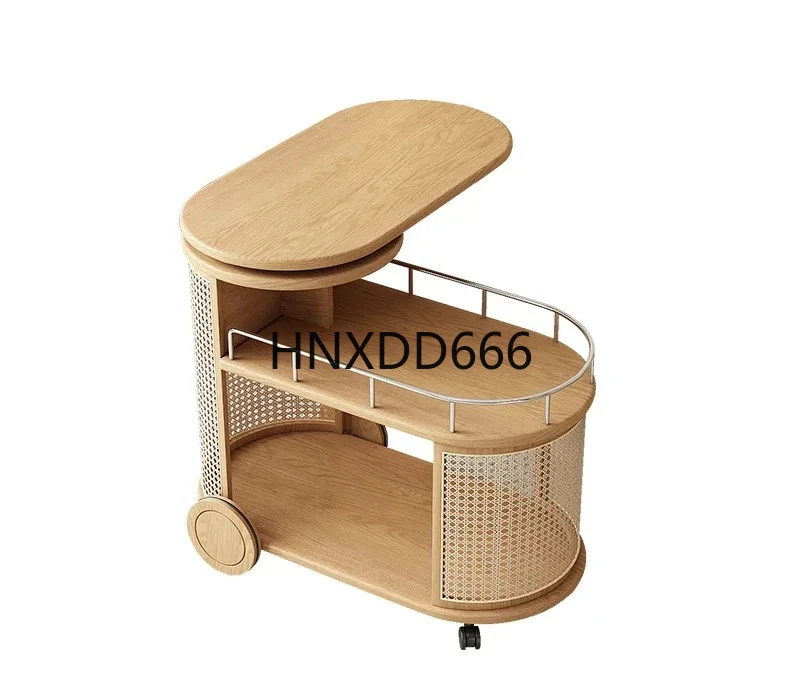 

Домашняя гостиная, современный минималистичный диван, приставной столик, деревянный цвет, вращающийся чайный столик, чайный шкаф