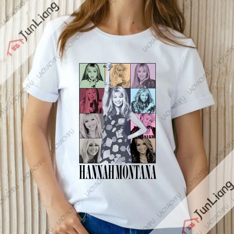 Summer Short sleeve Hannah Montana Printed T-shirt street clothing Fashion men Harajuku oversized T-shirt top clothing