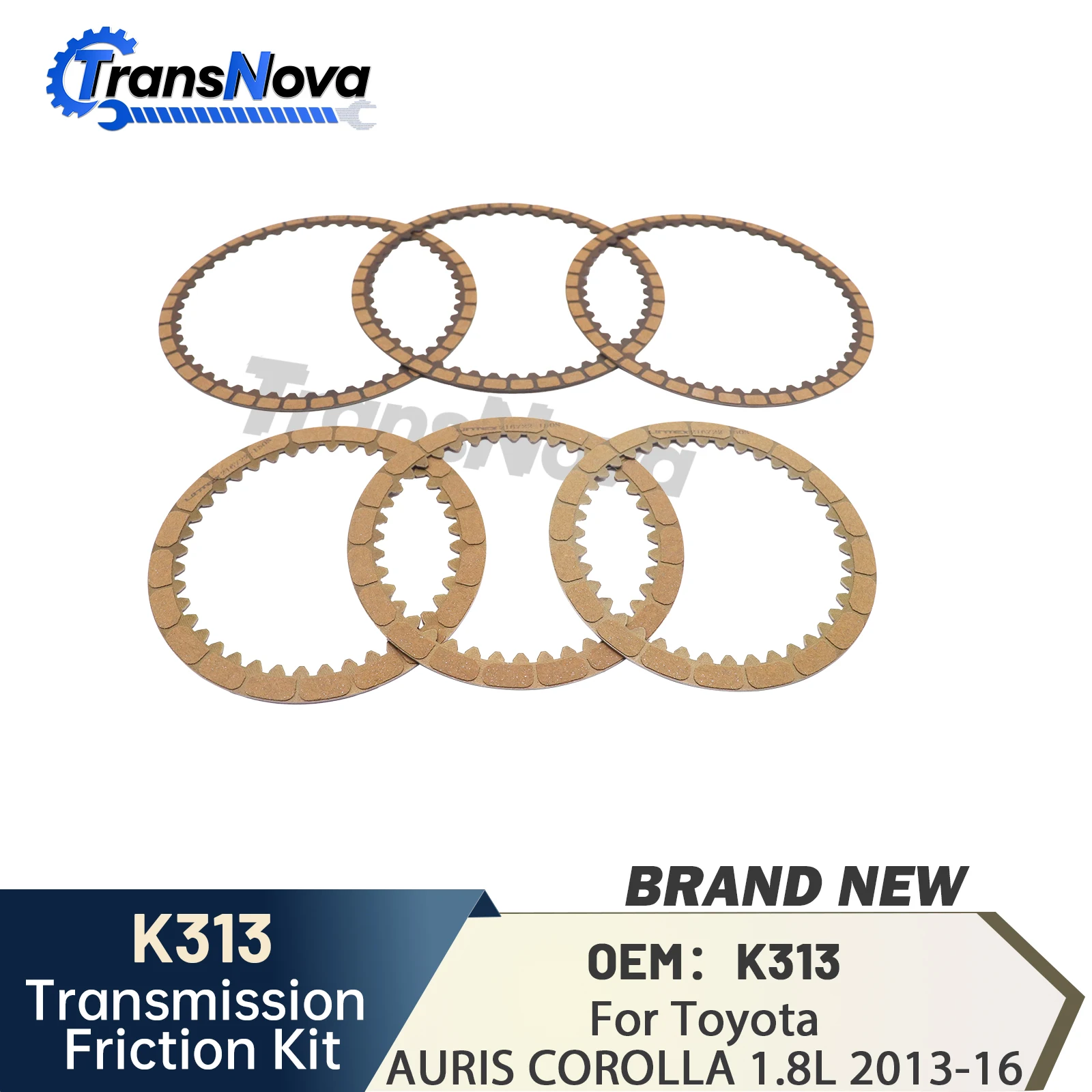 

TransNova CVT K313 Rebuild Friction Kit For TOYOTA COROLLA AURIS 1 8L 2013 2016 Auto Transmission