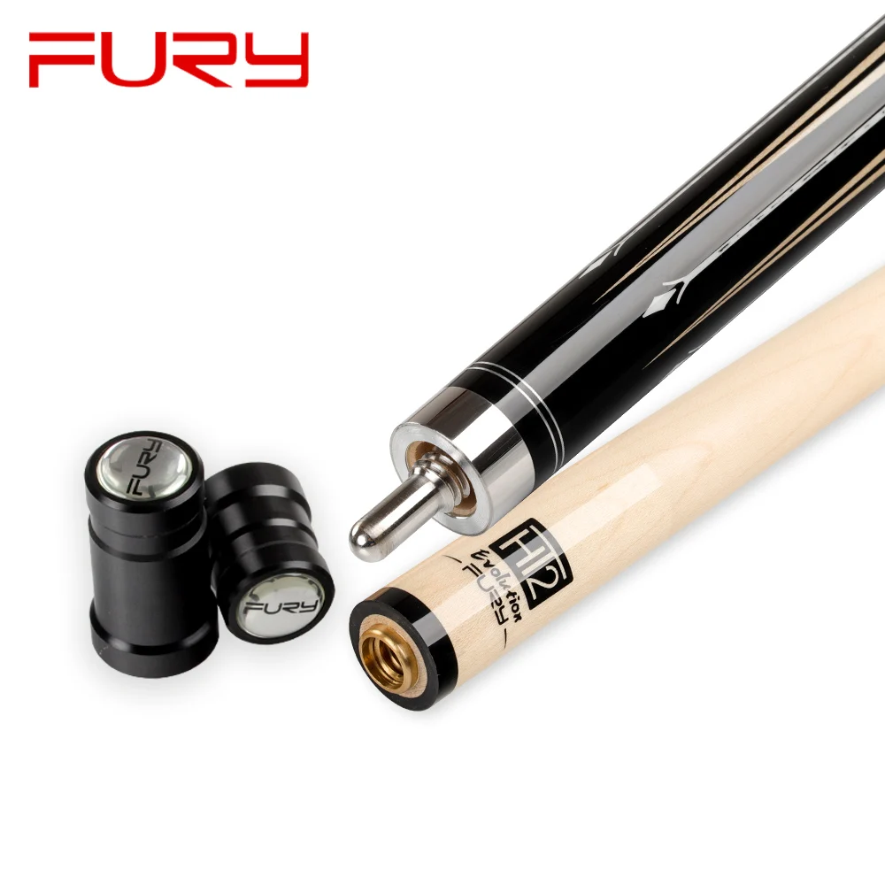 FURY-Handmade Billiard Stick Kit with Case, Maple Shaft, Leather Handle, Tiger Tip, Quick Joint, HT2, DX-1, DX-4