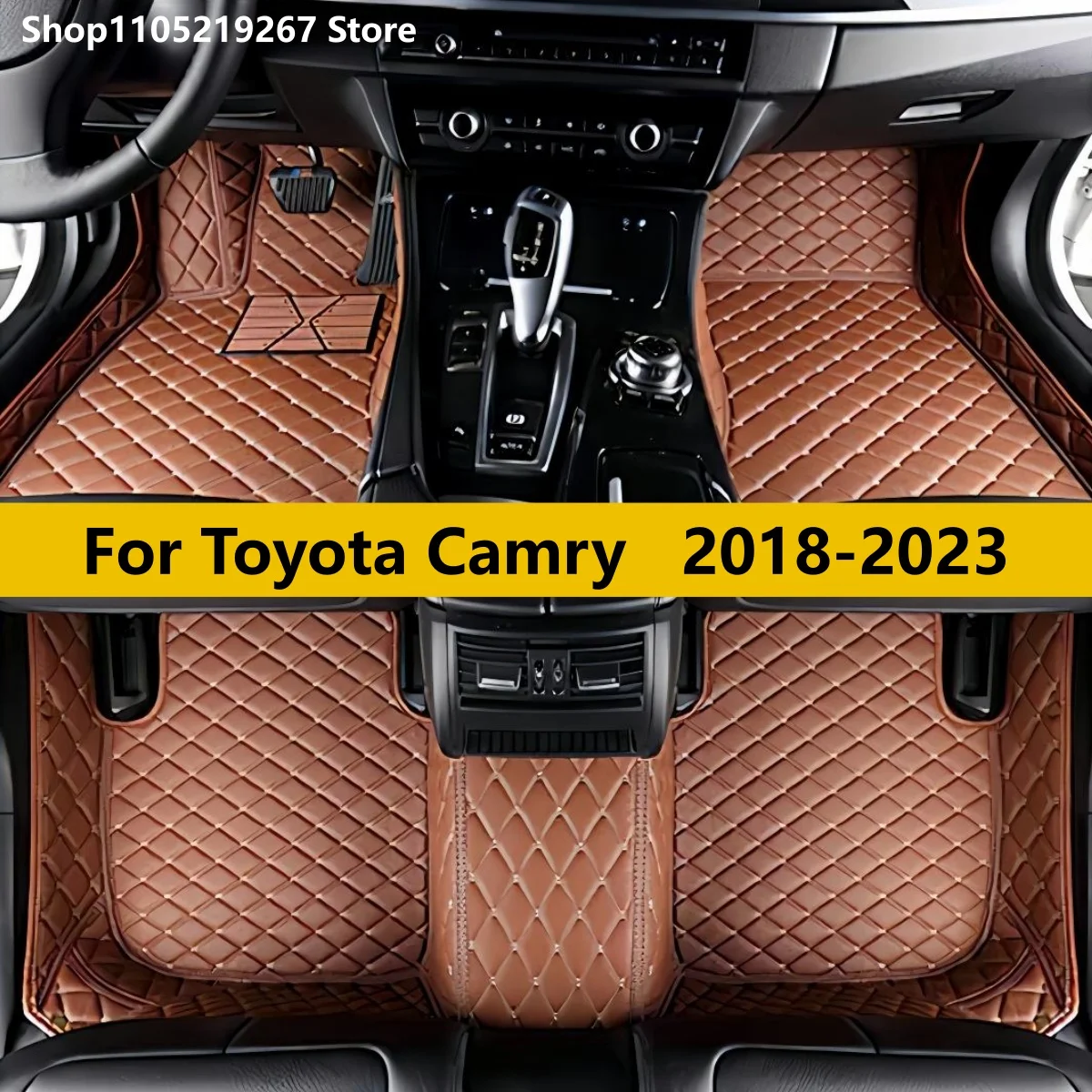 

Автомобильный коврик на заказ для Toyota Camry 2018 2019 2020 2021 2022 2023, автоаксессуары, коврики, полный комплект кожаных ковриков