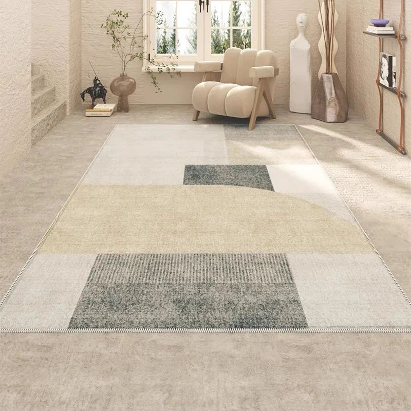 VIKAMA Creme-Stil, Sommer, cool, Premium-Teppich, Wohnzimmer, Sofa, Schlafzimmer, Bodenmatte, Nachttisch-Teppich, Fleckenabweisende Heimdekoration