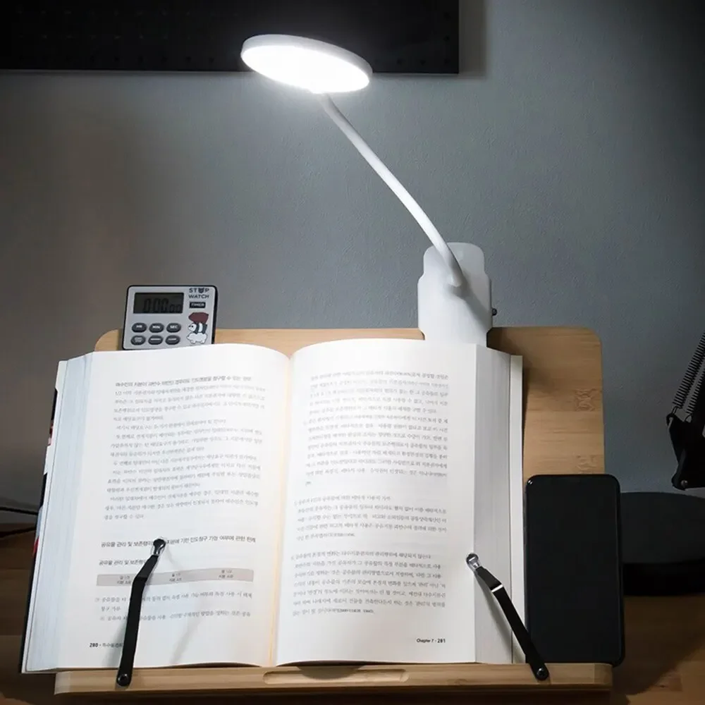 

Clip LED Desk Lamp Touch 3 Colors Dimming Eye Protection Night Light Desktop USB Rechargeable Study Bedroom Bedside Table Lamps