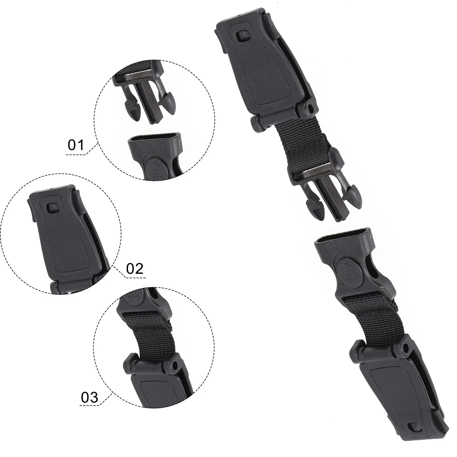 1pcs Car Baby Safety-Seats Strap Belt Child Harness Chest-Clip Safe Buckle Black 16.5cm/6.3inch Seat Belt Accessories