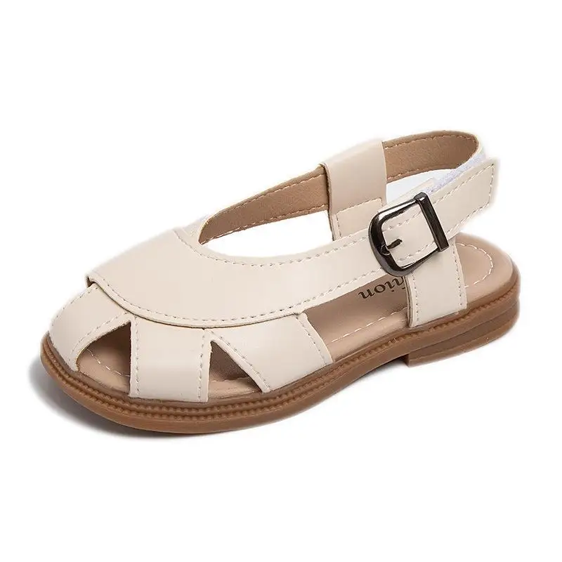 Mode Sandalen Nieuwe Veelzijdige Comfort Meisjesschoen Antislip Platte Zachte Kinderschoen Retro Eenvoudige Jongensschoenen Prachtige Trendy Strandschoenen