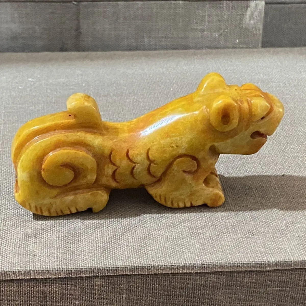 Xiuyu ancien objet mettre pièce ornement vieux Jade attire la richesse tigre