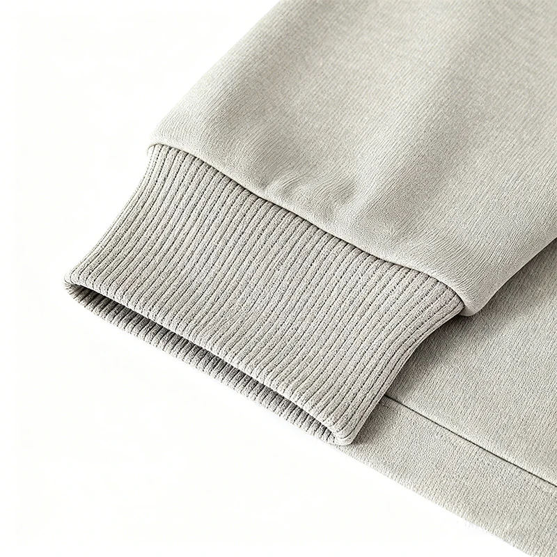 เสื้อฮู้ดดี้ผู้ชายแบบซิปครึ่งตัว คอตั้ง แขนยาว สีพื้น สไตล์ลำลอง สำหรับฤดูใบไม้ร่วง รุ่นใหม่