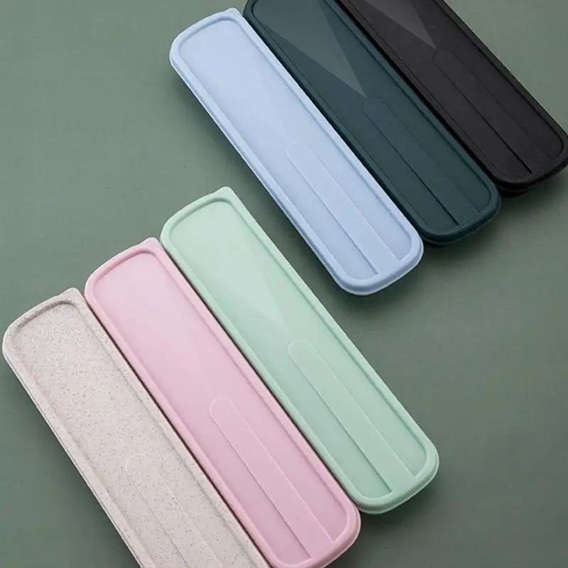 Tableware Box Portable Flip Cover Type Cutlery Case Spoon Fork Chopsticks Box Kitchen Students Household Utensils Dinnerware