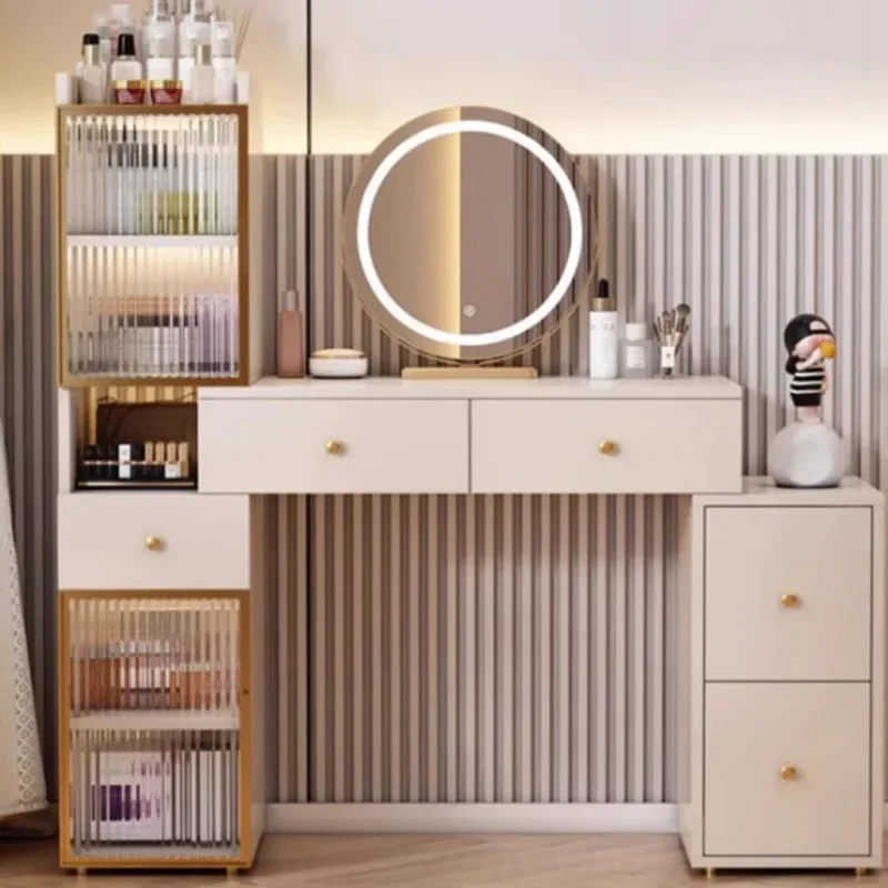 Nordic Luxury Dressing Table Bedroom Aesthetic Lights Dressing Table Makeup Mirror Penteadeiras De Maquiagem Salon Furniture