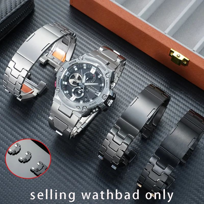 For Casio G-SHOCK Steel Heart GST-B100 Modified Strap B210/W300/S100/S310 New Quick Release Stainless Steel DIY Bracelet