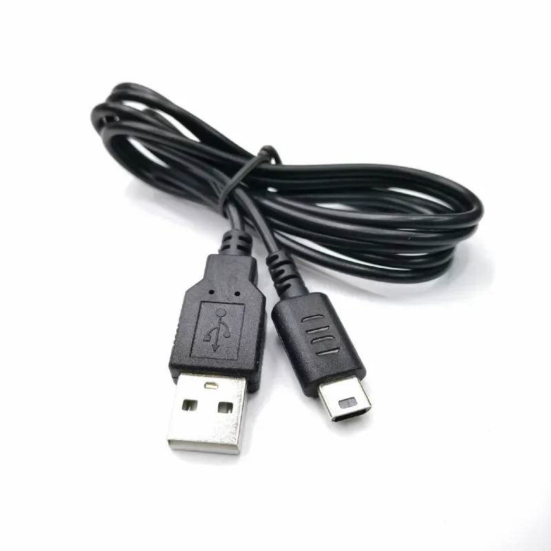 100pcs 1.2m Black USB Charger Power Cable Line Charging Cord Wire For Nintendo DS Lite DSL NDSL