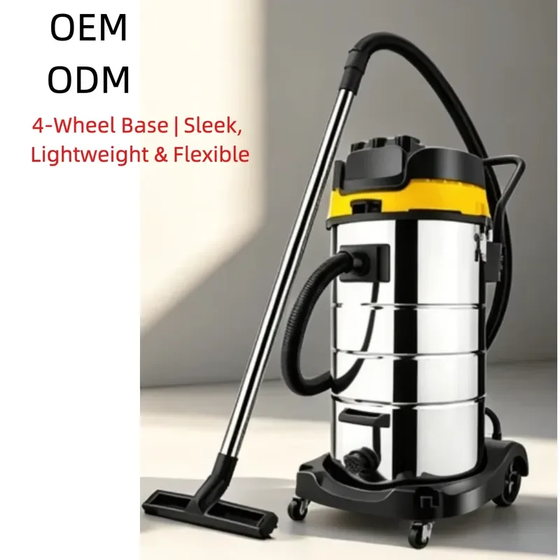 1100W Industrial Wet Dry Vacuum Cleaner 60‑80L Stainless Steel Heavy‑Duty Vacuum for Construction Workshop