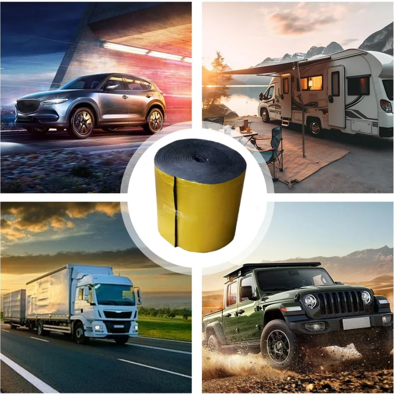 1PCS 200cmx50cmx5mmThick Noise Insulation Mat Heatproof Soundproof Foam For Auto Engine Hood Door Truck Firewall Wall - view 3