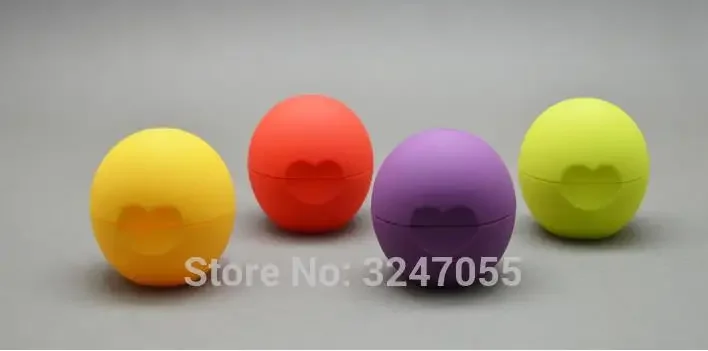 7G 50pcs/lot Plastic Ball Shape lovely Lip Balm Container, DIY Cute Creative Lipstick Refillable Bottle, Elegant Lip Beauty Tool