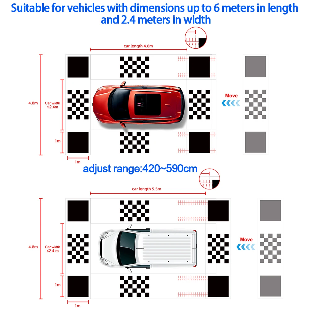 Carsanbo Calibration Cloth For 360 Panorama System For Vehicle Length Less than 6 meter Width Less than 2.4 Meter DV600AI 700AI