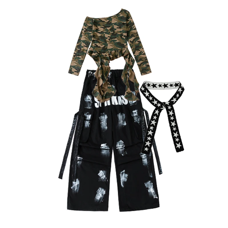 جديد أطفال أداء K-pop الزي الفتيات الهيب هوب ملابس الأطفال أزياء رقص الجاز مرحلة المنافسة الملابس XS10580 #6