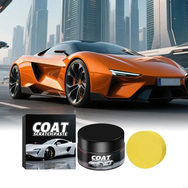Car Scratch Care Paste for Small Paint Scratches and Car-Wash Traces, with Included Sponge for Targeted Exterior Paint Care D7YA