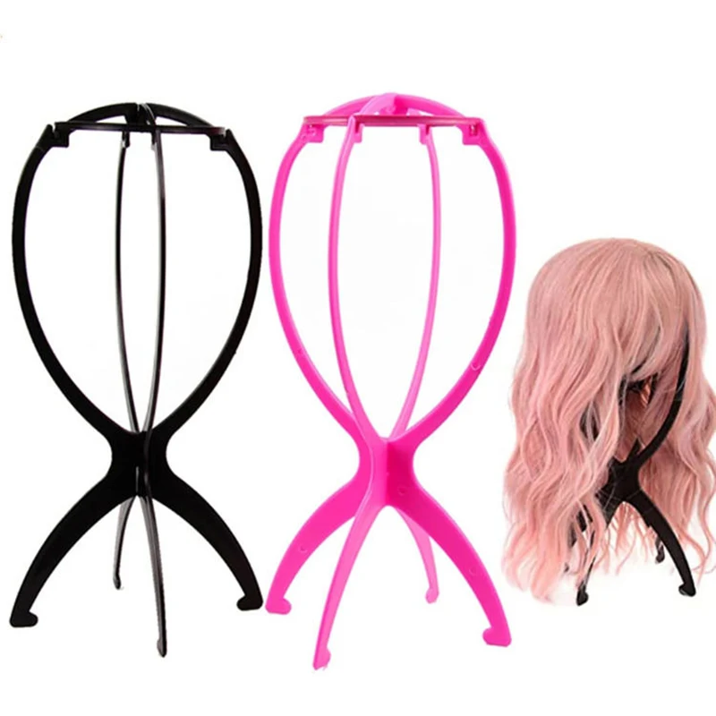 

Wig Stands Plastic Hat Display Wig Head Holders Portable Folding Wig Stand Colorful Ajustable Mannequin Head/Stand