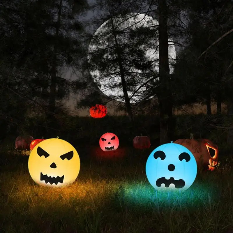 

Halloween Inflatable Lamps Floating Pumpkins Pool Lights Inflatable Garden Lights Remote Control Floating Pool Lights Inflatable