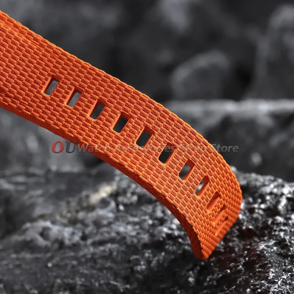 FKM Gummi-Uhrenarmband mit Gebogenen Enden 20mm 21mm 22mm für Omega für Seiko Militärarmband Schnellverschluss Herren Sportarmband für Longines – Detail 7