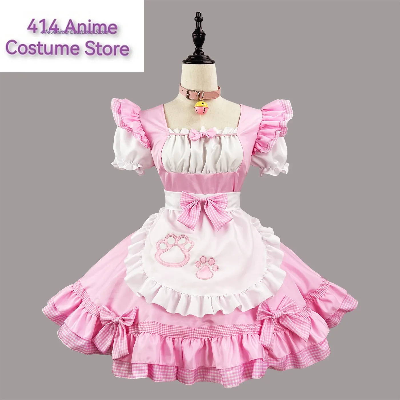 Maid lolita cosplay trajes clássicos gato menina plus size avental roupas de empregada anime preto branco bonito menina festa vestido de princesa