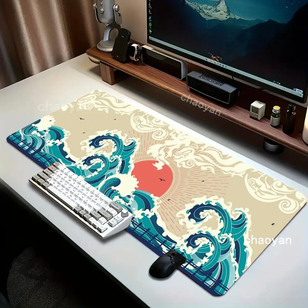 Artistic landscape Mouse Pad XXL Desktop Keyboard Table Pads Game Anti-slip Desk Mat Computer Accessories Long Mousepad