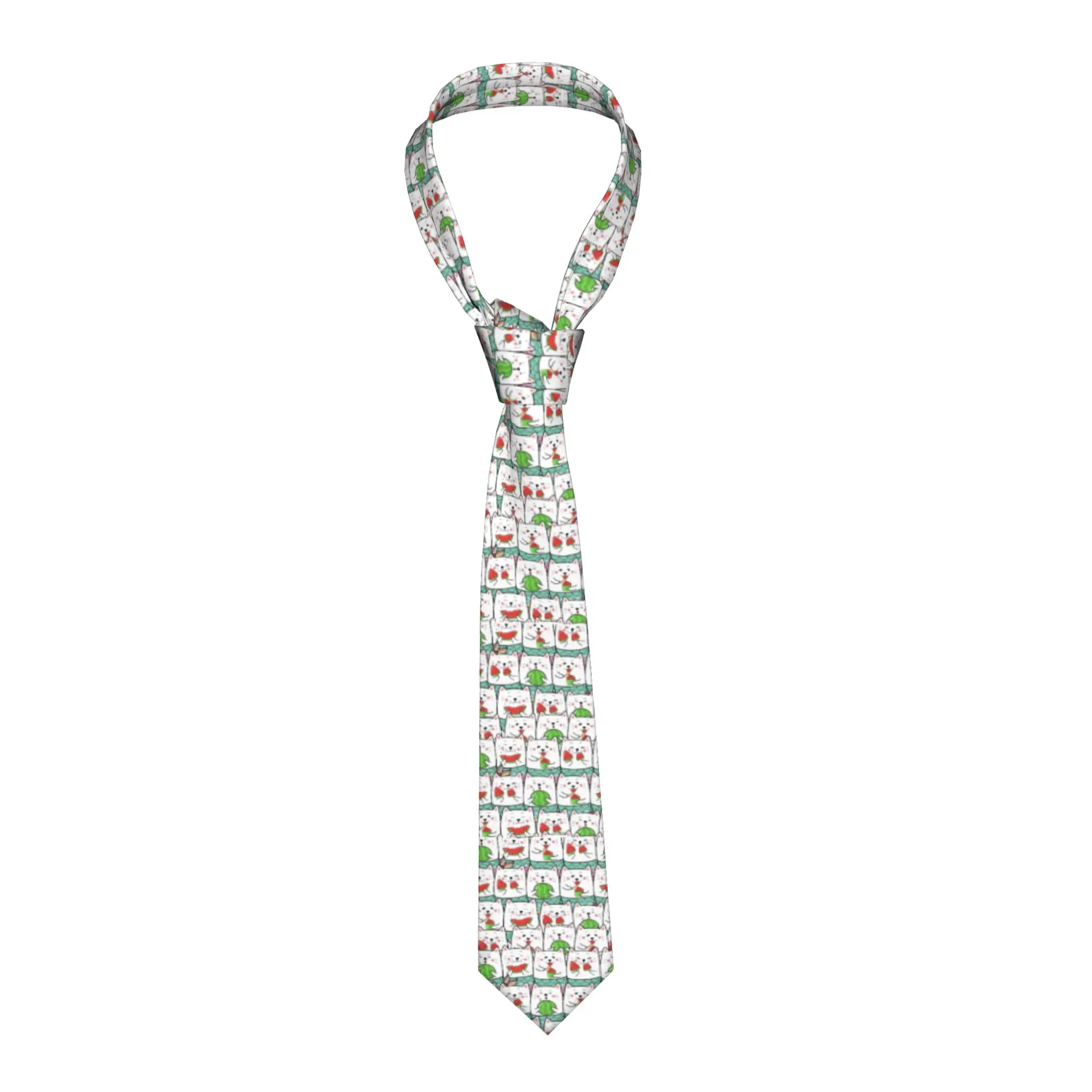 Formal Funny Colourful Creative Cat Printed  Ties for Wedding Mens  Neckties