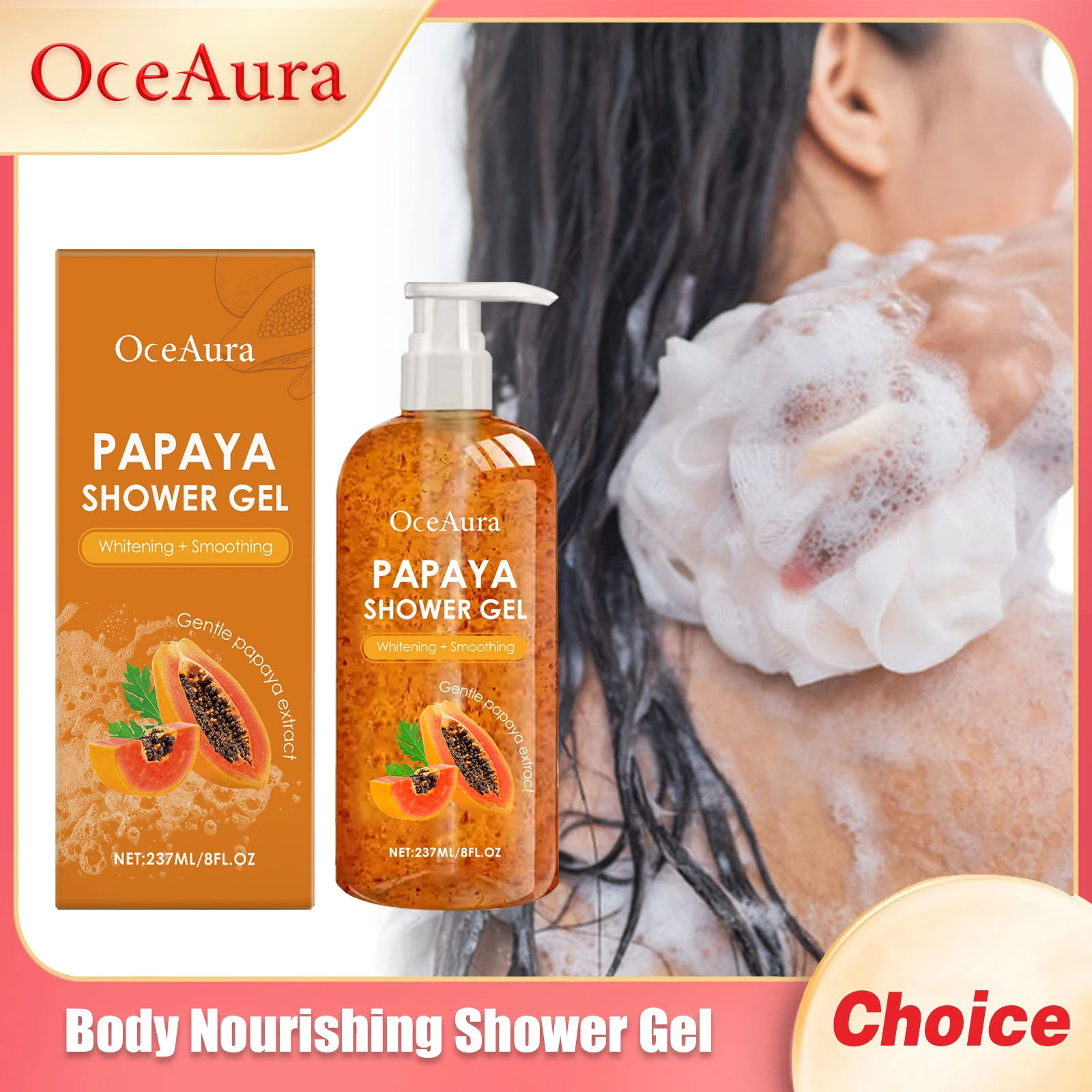 

OCEAURA Body Nourishing Shower Gel Reducing Dirt Improving Roughness Relieve Dryness Moisturizing Epidermis Body Care Shower Gel