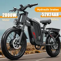TIFGALOP F7 2000W 52V 24AH Full suspension shock absorption All terrain Off-road hydraulic disc brakes Adult Electric Bicycle