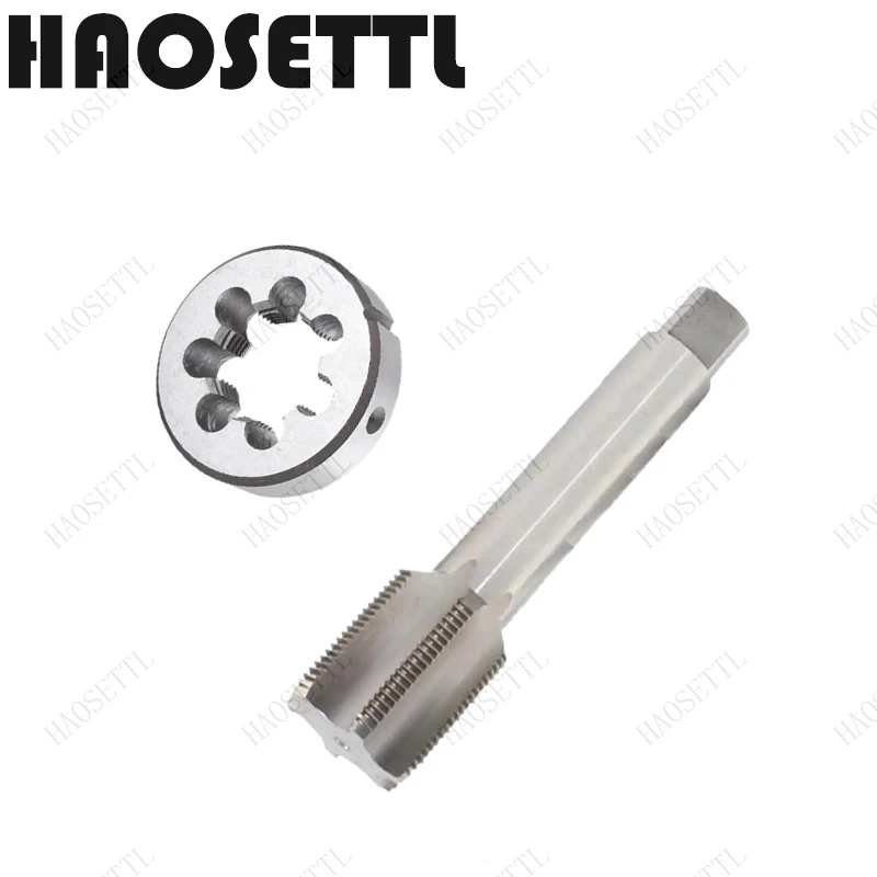 HAOSETTL M42X1.5 M42X2 M42X4.5 Tap and Die Set Left Hand HSS Machine Thread Tap & Round Die