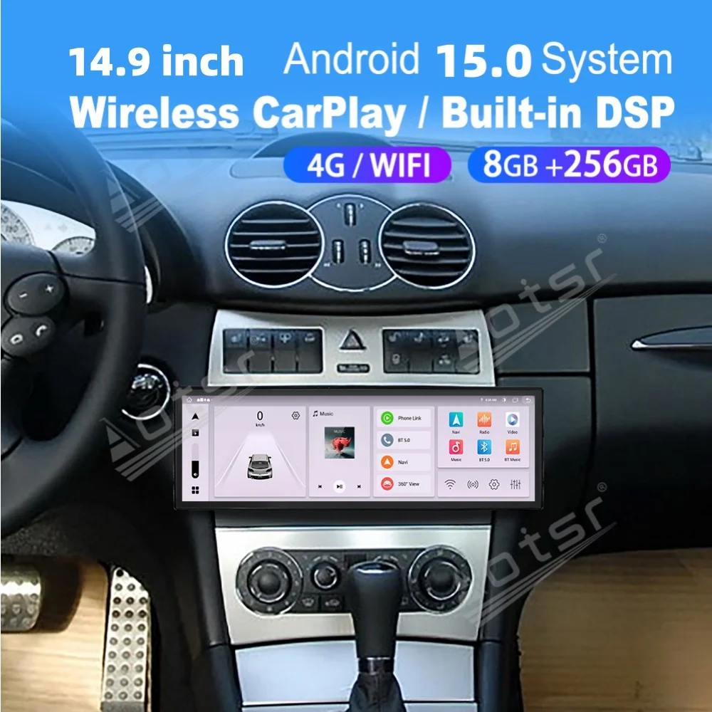 14.9 Inch Android Car Multimedia Automotive For Mercedes Benz C CLK 2005~2009 Carplay Auto GPS Navi Car Radio Stereo Head Unit