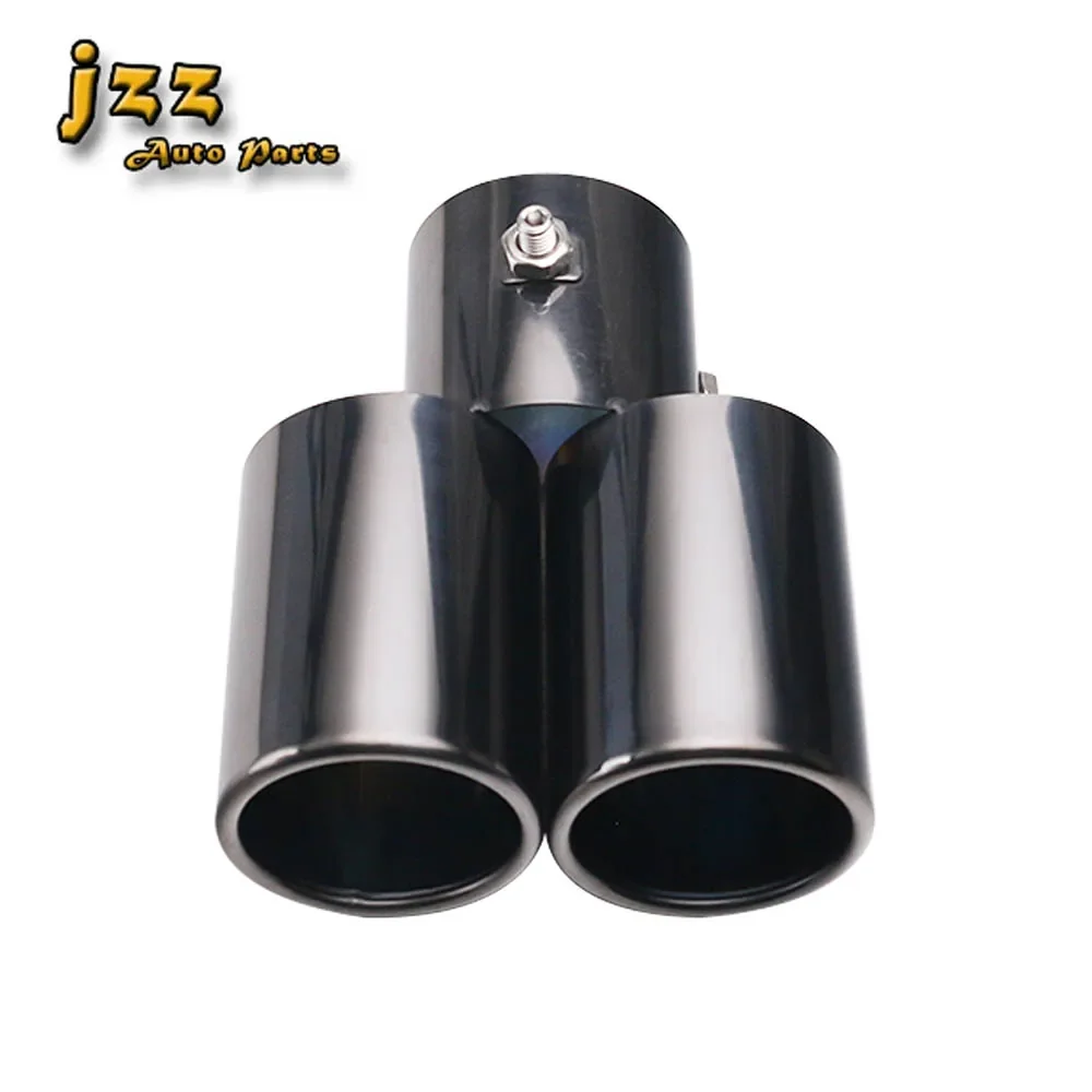 

Stainless Steel Dual Exhaust Tip 2.5 inch ID Rolled Edge Modified Car Rear Tail Throat Universal Car Accessories