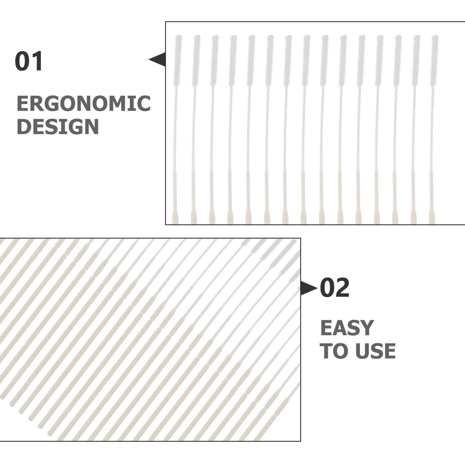 50 pcs Disposable Specimen Collection Swabs Flocking Nasal Swabs Single Use Sampling Sticks For Nasopharyngeal Secretions Lab