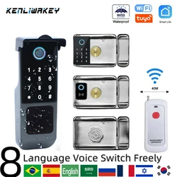 Waterproof Tuya Wifi Smart Lock Double Fingerprint Lock APP Remote Control Biometric Digital Code Outdoor Electronic Door Lock