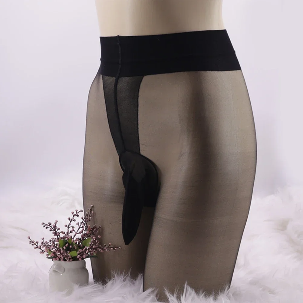 Liền Mạch Mở Đáy Quần Gợi Cảm Chắc Chắn Vớ Nam Quần Bodyhose Quần Lót Quần Lót Trong Suốt Dương Vật Túi Vỏ Tất