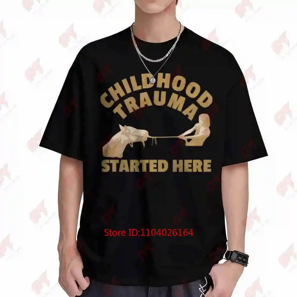 Childhood Trauma Started Here Neverending Story 80s 90s Short Sleeve Tee 100% Cotton T-Shirt