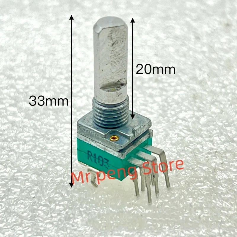 

2pcs for RK097 type precision potentiometer dual 6-pin R10K axis length 20MM