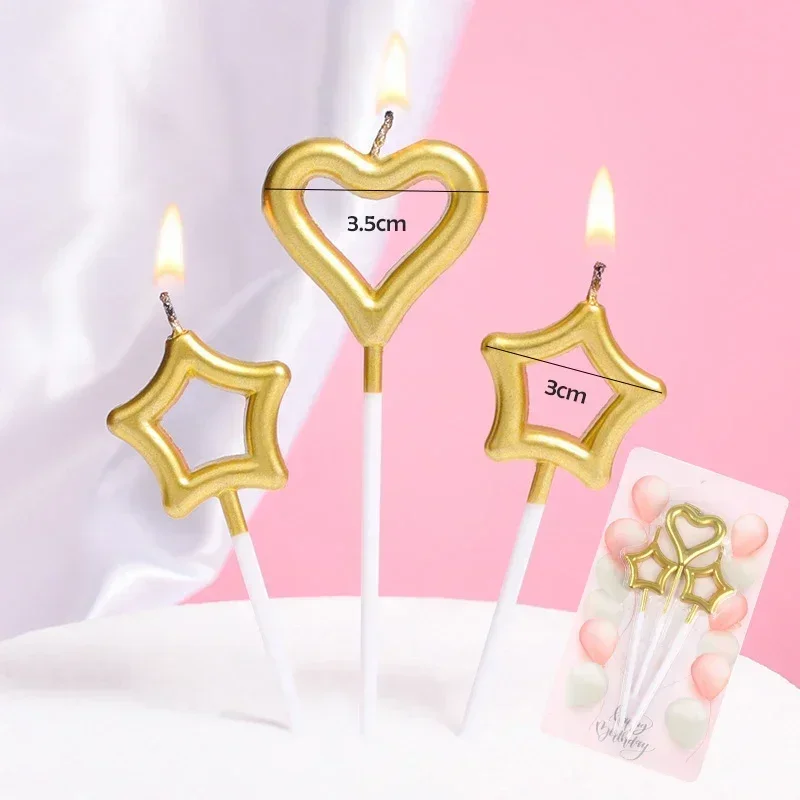Five-pointed Star Love Birthday Decoration Candles BirthdayCandles For Cake Candle Sparklers Sticks Birthday
