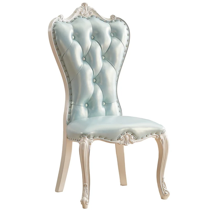 

Solid wood thickened backrest hotel book table dining chair sedentary chair