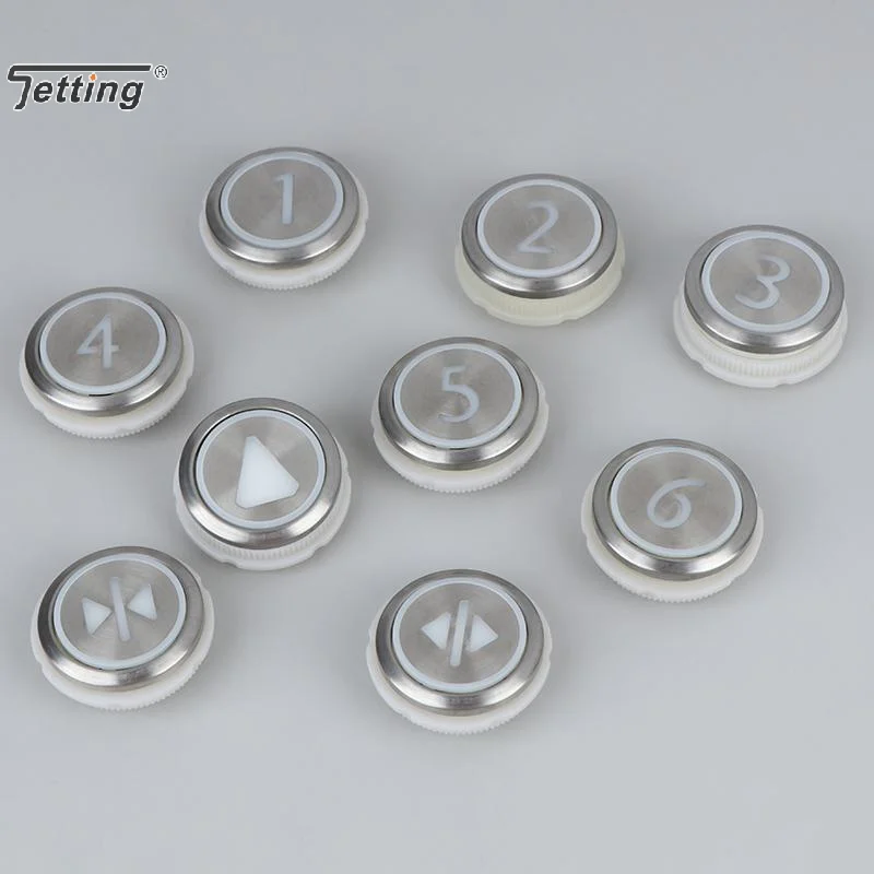1 قطعة أزرار المصعد لأزرار المصعد المستديرة المصنوعة من الفولاذ المقاوم للصدأ/أزرار رقمية 1-6/أزرار لأعلى/تشغيل/إيقاف #3